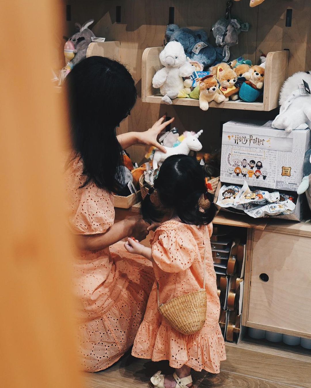 mom and daughter shopping