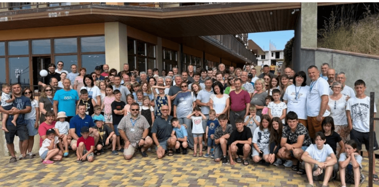 Pastors of Hope International Ministries Ukraine and their families at a Ukraine retreat in Odesa Pastors of Hope International Ministries Ukraine
